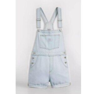 Levi's Women's Denim Shortalls Size XS Light Wash Vintage Style Short